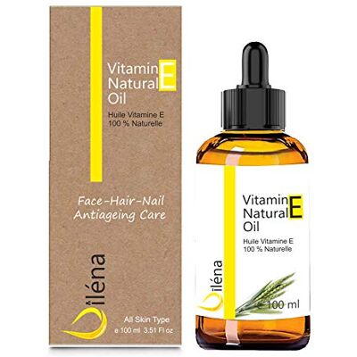Oïléna Huile de Vitamine E (tocophérol) Végan 100% naturelle, Soin Anti Age Visage, Démaquillant waterproof, Corps et Cheveux, Ongles et Cuticules, Hydratante Réparatrice Mains (100 ml) Oïléna Huile de Vitamine E (tocophérol) Végan 100% naturelle, Soin Anti Age Visage, Démaquillant waterproof, Corps et Cheveux, Ongles et Cuticules, Hydratante Réparatrice Mains (100 ml)