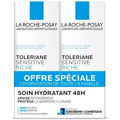 La Roche-Posay Tolériane Sensitive Riche Lot de 2 x 40 ml La Roche-Posay Tolériane Sensitive Riche Lot de 2 x 40 ml