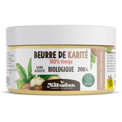 Planète au Naturel Beurre de Karité 200 g Biologique 100% vierge 100% végétal sans additifs Non raffiné Planète au Naturel Beurre de Karité 200 g Biologique 100% vierge 100% végétal sans additifs Non raffiné