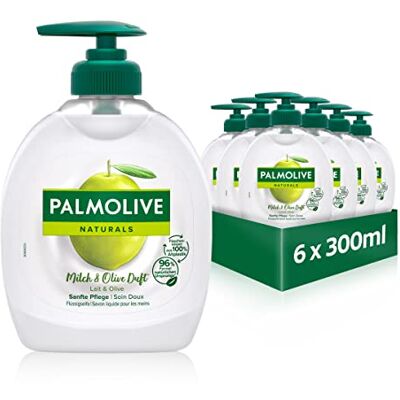 Savon liquide naturel Palmolive à l'huile d'olive et lait - Savon liquide pour mains Savon liquide naturel Palmolive à l'huile d'olive et lait - Savon liquide pour mains