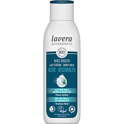 lavera basis sensitiv Lait Crème Riche Cosmétiques naturels vegan Aloe Vera bio & Beurre de Karité bio 250ml lavera basis sensitiv Lait Crème Riche Cosmétiques naturels vegan Aloe Vera bio & Beurre de Karité bio 250ml
