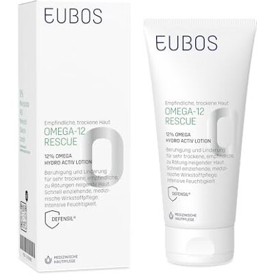 EUBOS Lotion Omega Hydro Activ 200 ml Lotion pour le corps pour les peaux sensibles et sèches Homologué dermatologiquement Acides gras oméga Huiles naturelles de qualité supérieure EUBOS Lotion Omega Hydro Activ 200 ml Lotion pour le corps pour les peaux sensibles et sèches Homologué dermatologiquement Acides gras oméga Huiles naturelles de qualité supérieure