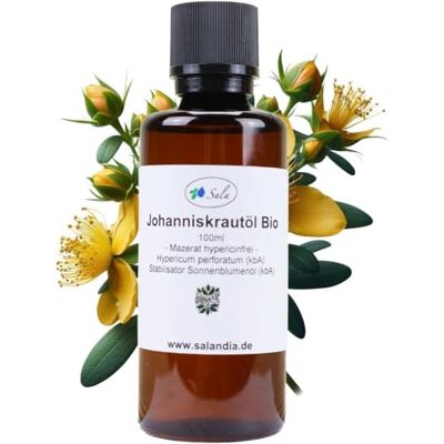 SALA Huile de millepertuis sans hypericine bio (bouteille en PET de 100 ml) SALA Huile de millepertuis sans hypericine bio (bouteille en PET de 100 ml)