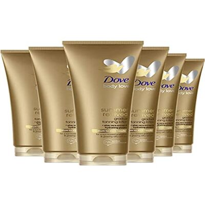 Dove Body Love Summer Revived Medium-Dark Lot de 6 lotions pour le corps bronzantes moyennes à foncées 200 ml Dove Body Love Summer Revived Medium-Dark Lot de 6 lotions pour le corps bronzantes moyennes à foncées 200 ml