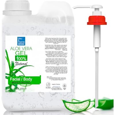 bleu & marine Bretania Gel d'Aloe Vera 100% Naturel des Îles Canaries Hydratant & Apaisant pour le Visage, Corps, Masque Cheveux, Après Rasage & Épilation Atténue les Taches Brunes Distributeur à Pompe 1000 ml bleu & marine Bretania Gel d'Aloe Vera 100% Naturel des Îles Canaries Hydratant & Apaisant pour le Visage, Corps, Masque Cheveux, Après Rasage & Épilation Atténue les Taches Brunes Distributeur à Pompe 1000 ml