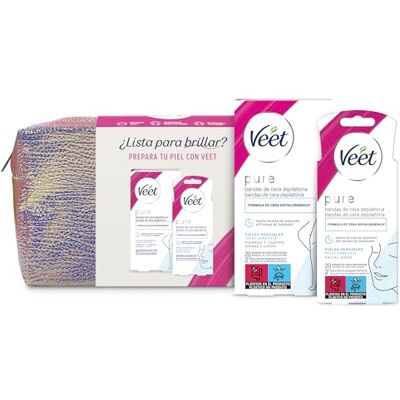 Veet Trousse de soins personnels, comprend 20 bandes de cire dépilatoire pour les jambes et le corps et 20 bandes de cire dépilatoire pour le visage Veet Trousse de soins personnels, comprend 20 bandes de cire dépilatoire pour les jambes et le corps et 20 bandes de cire dépilatoire pour le visage