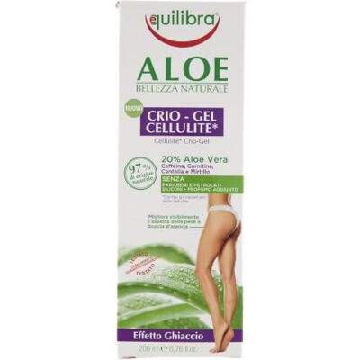 Equilibra Corps Aloe Crio Gel Cellulite, Gel Frais à Base D'Aloe Vera, Favorise La Circulation Périphérique, La Cellulite Et La Peau D'Orange 200 ml, Paquet de 1 Equilibra Corps Aloe Crio Gel Cellulite, Gel Frais à Base D'Aloe Vera, Favorise La Circulation Périphérique, La Cellulite Et La Peau D'Orange 200 ml, Paquet de 1