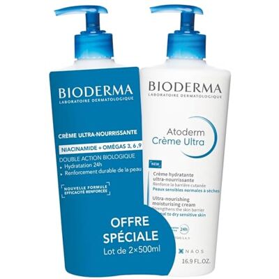 Bioderma Atoderm crème ultra-nourrissante ss parfum 2x500ml Bioderma Atoderm crème ultra-nourrissante ss parfum 2x500ml