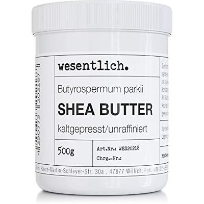 wesentlich. Beurre de karité pressé à froid et non raffiné 500 g Soin 100 % pur ou base parfaite pour les produits de soin de qualité supérieure de wesentlich. Beurre de karité pressé à froid et non raffiné 500 g Soin 100 % pur ou base parfaite pour les produits de soin de qualité supérieure de