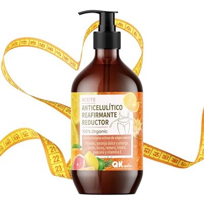 QKnatur Huile Anti-Cellulite Raffermissante et Réductrice (250 ml). Aux 9 Principes Actifs d'Origine Naturelle pour le massage Anti-Cellulite Maderothérapie QKnatur Huile Anti-Cellulite Raffermissante et Réductrice (250 ml). Aux 9 Principes Actifs d'Origine Naturelle pour le massage Anti-Cellulite Maderothérapie