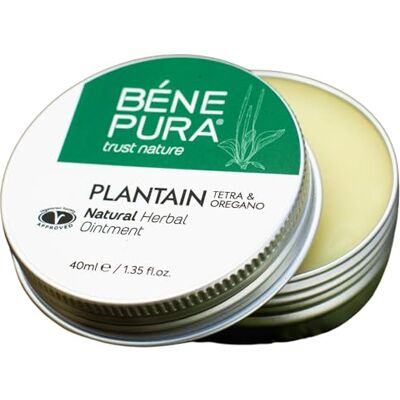 Trust BenePura Pommade Plantain, Pommade Naturelle contre les Démangeaisons, Éruptions Cutanées et Piqûres de Moustiques, 40 ml Trust BenePura Pommade Plantain, Pommade Naturelle contre les Démangeaisons, Éruptions Cutanées et Piqûres de Moustiques, 40 ml