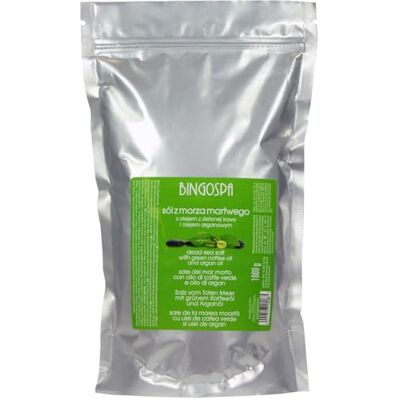 BingoSpa Sel de bain anti-âge de la mer Morte avec café vert et huile d'argan pour la régénération de la peau, l'hydratation de la peau et l'hydratation de la peau 1000 g BingoSpa Sel de bain anti-âge de la mer Morte avec café vert et huile d'argan pour la régénération de la peau, l'hydratation de la peau et l'hydratation de la peau 1000 g