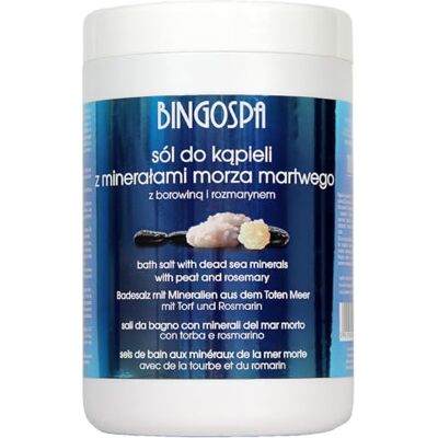 BingoSpa anti-âge sel de bain de la mer Morte de la mer Morte avec de la tourbe et de l'extrait de romarin pour hydrater la peau, les rhumatismes, les os et les articulations 1000 g BingoSpa anti-âge sel de bain de la mer Morte de la mer Morte avec de la tourbe et de l'extrait de romarin pour hydrater la peau, les rhumatismes, les os et les articulations 1000 g