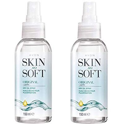 Avon Skin So Soft Original Lot de 2 vaporisateurs d'huile sèche 300 ml Avon Skin So Soft Original Lot de 2 vaporisateurs d'huile sèche 300 ml