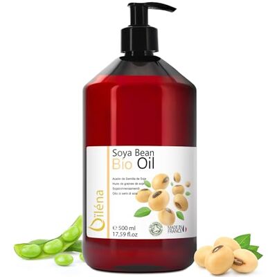 Oïléna Huile de Soja BIO: Huile Hydratante Corps pour Massages Professionnels, Anticellulite, Raffermissante Anti-âge au Vitamine E, Démaquillant, Bronzant 500 ml Oïléna Huile de Soja BIO: Huile Hydratante Corps pour Massages Professionnels, Anticellulite, Raffermissante Anti-âge au Vitamine E, Démaquillant, Bronzant 500 ml