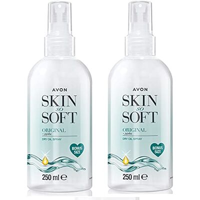 Avon Peau si Soft Original Dry Spray Oil BONUS Taille bouteille de 250 ml Lot de 2 Avon Peau si Soft Original Dry Spray Oil BONUS Taille bouteille de 250 ml Lot de 2