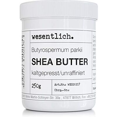 wesentlich. Beurre de karité pressé à froid 250 g 100 % pur et non raffiné Soin pur ou base parfaite pour des produits de soin de qualité supérieure de wesentlich. Beurre de karité pressé à froid 250 g 100 % pur et non raffiné Soin pur ou base parfaite pour des produits de soin de qualité supérieure de
