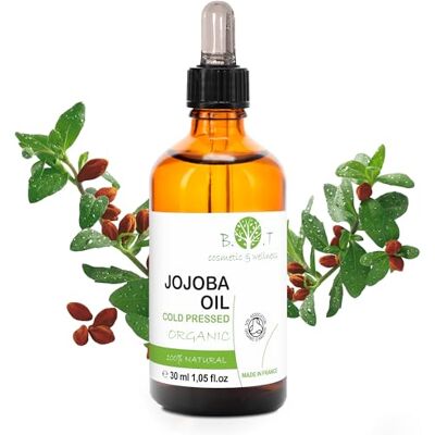 B.O.T cosmetic & wellness Huile de Jojoba Pure Bio Huile Visage Huile de Massage Huile Demaquillant Visage Huile Cheveux Huile Vergeture Grossesse Huile Corps Huile Barbe 30 ml B.O.T cosmetic & wellness Huile de Jojoba Pure Bio Huile Visage Huile de Massage Huile Demaquillant Visage Huile Cheveux Huile Vergeture Grossesse Huile Corps Huile Barbe 30 ml