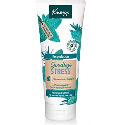 Kneipp Lotion pour le corps Goodbye Stress Lotion nourrissante avec du beurre de karité riche et des huiles essentielles de romarin et de menthe d'eau Complexe d'huile de soin naturelle apaisant Kneipp Lotion pour le corps Goodbye Stress Lotion nourrissante avec du beurre de karité riche et des huiles essentielles de romarin et de menthe d'eau Complexe d'huile de soin naturelle apaisant