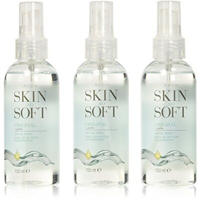 Avon Skin So Soft Original Huile sèche Spray pour le corps avec huile de jojoba et citronnelle 3 x 150 ml Avon Skin So Soft Original Huile sèche Spray pour le corps avec huile de jojoba et citronnelle 3 x 150 ml