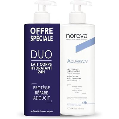 Noreva Aquareva lait corporel 24h 2x400ml Noreva Aquareva lait corporel 24h 2x400ml