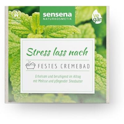 accentra Sensena Bain crème solide « Stress lasser », additif de bain au beurre de karité et huiles précieuses, bain relaxant relaxant, Zero Waste, certifié végétalien et cosmos, cosmétique naturel pour une accentra Sensena Bain crème solide « Stress lasser », additif de bain au beurre de karité et huiles précieuses, bain relaxant relaxant, Zero Waste, certifié végétalien et cosmos, cosmétique naturel pour une