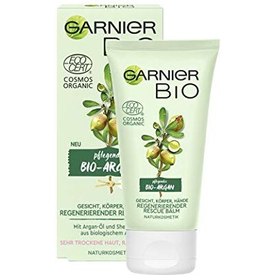 Garnier Baume régénérant Argan Rescue Cosmétique naturel Soin et crème pour les mains à l'huile d'argan et au beurre de karité 50 ml Garnier Baume régénérant Argan Rescue Cosmétique naturel Soin et crème pour les mains à l'huile d'argan et au beurre de karité 50 ml
