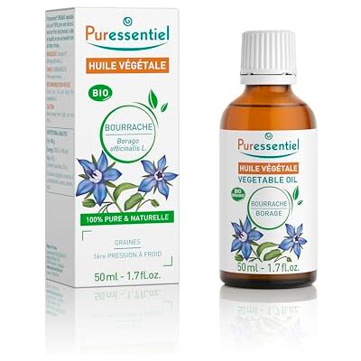 Puressentiel Huile Végétale de Bourrache (Borago Officinalis L.) Bio 50 ml Puressentiel Huile Végétale de Bourrache (Borago Officinalis L.) Bio 50 ml