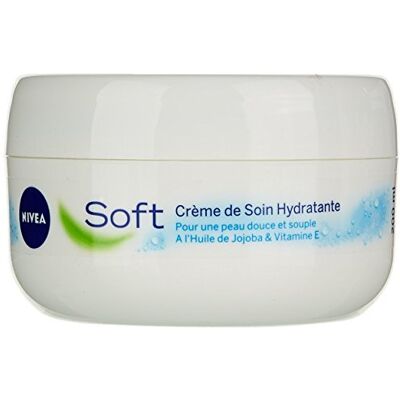 NIVEA SOFT Crème de soin multi-usage hydratante 48H (1x200ml), Soin hydratant Visage Corps & Mains Vitamine E & Huile de Jojoba, Formule Vegan lègère & fraîche, 95% ingrédients d'origine naturelle NIVEA SOFT Crème de soin multi-usage hydratante 48H (1x200ml), Soin hydratant Visage Corps & Mains Vitamine E & Huile de Jojoba, Formule Vegan lègère & fraîche, 95% ingrédients d'origine naturelle