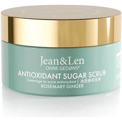 Jean & Len Gommage au sucre antioxydant Rosemary & Ginger, pour une expérience de nettoyage parfumée, avec huiles riches, pot de haute qualité, gommage au sucre sans parabène ni silicone, 200 ml Jean & Len Gommage au sucre antioxydant Rosemary & Ginger, pour une expérience de nettoyage parfumée, avec huiles riches, pot de haute qualité, gommage au sucre sans parabène ni silicone, 200 ml