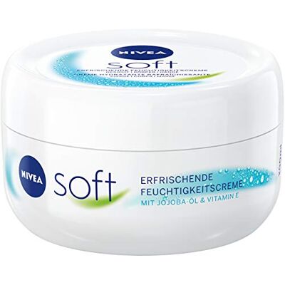 NIVEA Crème hydratante douce rafraîchissante (200 ml), crème nourrissante avec de la vitamine E et de l'huile de jojoba à absorption rapide NIVEA Crème hydratante douce rafraîchissante (200 ml), crème nourrissante avec de la vitamine E et de l'huile de jojoba à absorption rapide