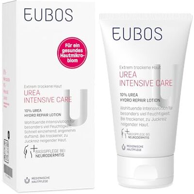 EUBOS UREA INTENSIVE CARE 10% UREA Hydro Repair Lotion Soin intensif hydratant pour peaux extrêmement sèches Tolérance cutanée testée dermatologiquement 150 ml Soin hydratant intensif pour peaux extrêmement sèches, tolérance cutanée confirmée de EUBOS UREA INTENSIVE CARE 10% UREA Hydro Repair Lotion Soin intensif hydratant pour peaux extrêmement sèches Tolérance cutanée testée dermatologiquement 150 ml Soin hydratant intensif pour peaux extrêmement sèches, tolérance cutanée confirmée de