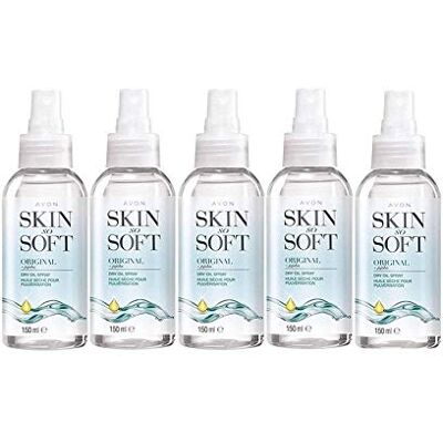 Avon Skin So Soft Original Huile Sèche Spray au Jojoba 150ml Lot de 5 Avon Skin So Soft Original Huile Sèche Spray au Jojoba 150ml Lot de 5