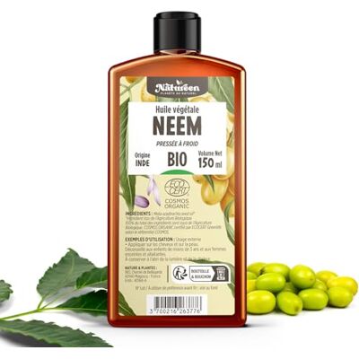Planète au Naturel Huile de Neem BIO 150 ml Cosmos Organic Natureen 100% Pure et Naturelle Visage, Corps, Cuir chevelu Planète au Naturel Huile de Neem BIO 150 ml Cosmos Organic Natureen 100% Pure et Naturelle Visage, Corps, Cuir chevelu