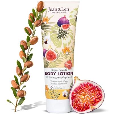 Jean & Len Lotion corporelle à l'huile d'argan et à la figue pour tous les types de peau, texture légère, pénètre rapidement, parfum oriental apaisant, sans parabène ni silicone, lotion pour le corps Jean & Len Lotion corporelle à l'huile d'argan et à la figue pour tous les types de peau, texture légère, pénètre rapidement, parfum oriental apaisant, sans parabène ni silicone, lotion pour le corps