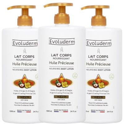 Evoluderm Lait Corps Ultra-Nourrissant Huile Précieuse 1000 ml Ingrédients d'Origine Naturelle Végan Fabrication Française Lot de 3 x 1000 ml Evoluderm Lait Corps Ultra-Nourrissant Huile Précieuse 1000 ml Ingrédients d'Origine Naturelle Végan Fabrication Française Lot de 3 x 1000 ml