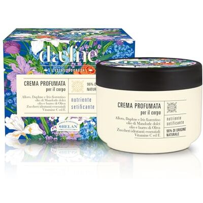 Helan Daefne Crème corporelle hydratante parfumée antioxydante avec vitamine C et E, crème hydratante corps peau sèche nourrissante avec huile d'amande douce et olive, 96% Origine naturelle 200 ml Helan Daefne Crème corporelle hydratante parfumée antioxydante avec vitamine C et E, crème hydratante corps peau sèche nourrissante avec huile d'amande douce et olive, 96% Origine naturelle 200 ml
