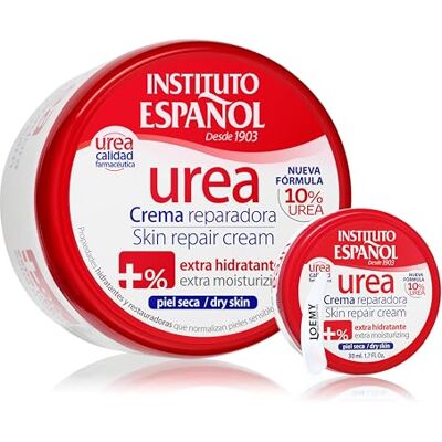 Instituto Español Urée Crème Corps Hydratante Régénérante Mains, Pieds, Crème Hydratante Quotidien Visage Multi-usages Apaisante et Naturelle Avec Haute Teneur en Urée, set 430ml Instituto Español Urée Crème Corps Hydratante Régénérante Mains, Pieds, Crème Hydratante Quotidien Visage Multi-usages Apaisante et Naturelle Avec Haute Teneur en Urée, set 430ml