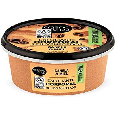 Organic Shop scrub corps miel et cannelle vase 250 ml Organic Shop scrub corps miel et cannelle vase 250 ml