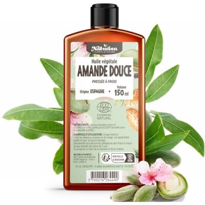 Planète au Naturel Huile d'AMANDE Douce 150 ml Cosmos Natural Natureen Pressée à froid Cheveux, peau, visage Planète au Naturel Huile d'AMANDE Douce 150 ml Cosmos Natural Natureen Pressée à froid Cheveux, peau, visage