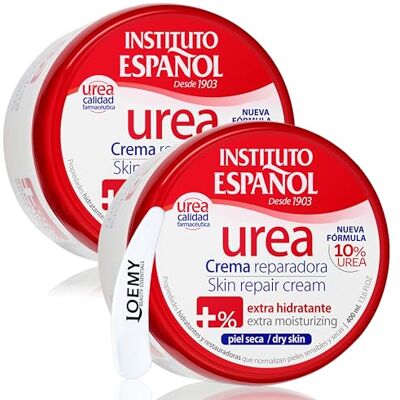 Instituto Español Urée Crème Corps Régénérante Mains, Pieds, Crème Hydratante Quotidien Visage Multi-usages Apaisante et Naturelle Avec Haute Teneur en Urée, set 800ml Instituto Español Urée Crème Corps Régénérante Mains, Pieds, Crème Hydratante Quotidien Visage Multi-usages Apaisante et Naturelle Avec Haute Teneur en Urée, set 800ml