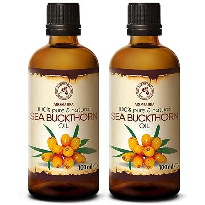 Trust Huile Argousier Set 2x100 ml Hippophae Rhamnoides Oil Naturel Huile de Base Soins du Corps Soins des Cheveux et de la Peau Sea Buckthorn Oil Trust Huile Argousier Set 2x100 ml Hippophae Rhamnoides Oil Naturel Huile de Base Soins du Corps Soins des Cheveux et de la Peau Sea Buckthorn Oil
