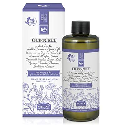 Helan , Oleocell Huile de massage drainage lymphatique huile corps cellulite, 200 ml Helan , Oleocell Huile de massage drainage lymphatique huile corps cellulite, 200 ml