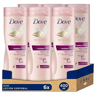 Dove Lotion Care et Radiant Glow 400 ml, lot de 6 unités Dove Lotion Care et Radiant Glow 400 ml, lot de 6 unités