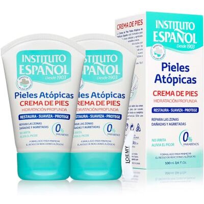 Instituto Español Crème Pieds, Crème Hydratante Quotidien Peau Atopique Régénérante Nutrition Intense Peau Pugueuse, Multi-Usages Apaisante Naturelle Pour Prévenir Sécheresse, set 200ml Instituto Español Crème Pieds, Crème Hydratante Quotidien Peau Atopique Régénérante Nutrition Intense Peau Pugueuse, Multi-Usages Apaisante Naturelle Pour Prévenir Sécheresse, set 200ml