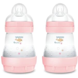 MAM Biberon Easy Start Anticolique Lot de 2 Biberons pour enfants de 0 à 4 mois, 160 ml, tétine débit 1 pendant 0 mois en silicone SkinSoft, Bio-circulaire, Rose MAM Biberon Easy Start Anticolique Lot de 2 Biberons pour enfants de 0 à 4 mois, 160 ml, tétine débit 1 pendant 0 mois en silicone SkinSoft, Bio-circulaire, Rose