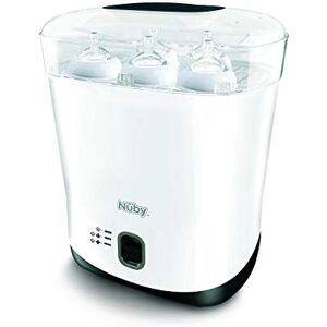 Nuby Stérilisateur et Sèche-biberon, stérilisateur électrique à vapeur blanc, tue 99,9% des germes Nuby Stérilisateur et Sèche-biberon, stérilisateur électrique à vapeur blanc, tue 99,9% des germes