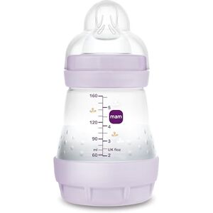 MAM Biberon Easy Start 160 ml, Biberon anti-colique pour allaitement mixte qui réduit les bulles d'air et le risque de coliques, accessoires bébé auto-stérilisants et avec tétine taille 1, lilas MAM Biberon Easy Start 160 ml, Biberon anti-colique pour allaitement mixte qui réduit les bulles d'air et le risque de coliques, accessoires bébé auto-stérilisants et avec tétine taille 1, lilas