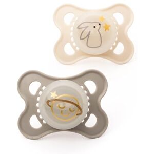 MAM Original Pure Night Lot de 2 tétines pour bébé de 2 à 6 mois, durables et bio-renouvelables, tétine en silicone SkinSoft, tétine phosphorescente, crème (les motifs peuvent varier) MAM Original Pure Night Lot de 2 tétines pour bébé de 2 à 6 mois, durables et bio-renouvelables, tétine en silicone SkinSoft, tétine phosphorescente, crème (les motifs peuvent varier)