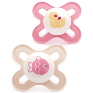 MAM Start Pure Lot de 2 tétines pour bébé de 0 à 2 mois, fabriquées à partir de matériaux durables et biorenouvelables, en silicone SkinSoft avec étui à tétine Rose/crème MAM Start Pure Lot de 2 tétines pour bébé de 0 à 2 mois, fabriquées à partir de matériaux durables et biorenouvelables, en silicone SkinSoft avec étui à tétine Rose/crème